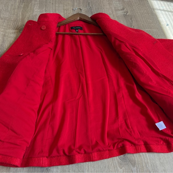 Talbots Red Double-Breasted Wool Blend Jacket – Size 14 - Picture 12 of 13